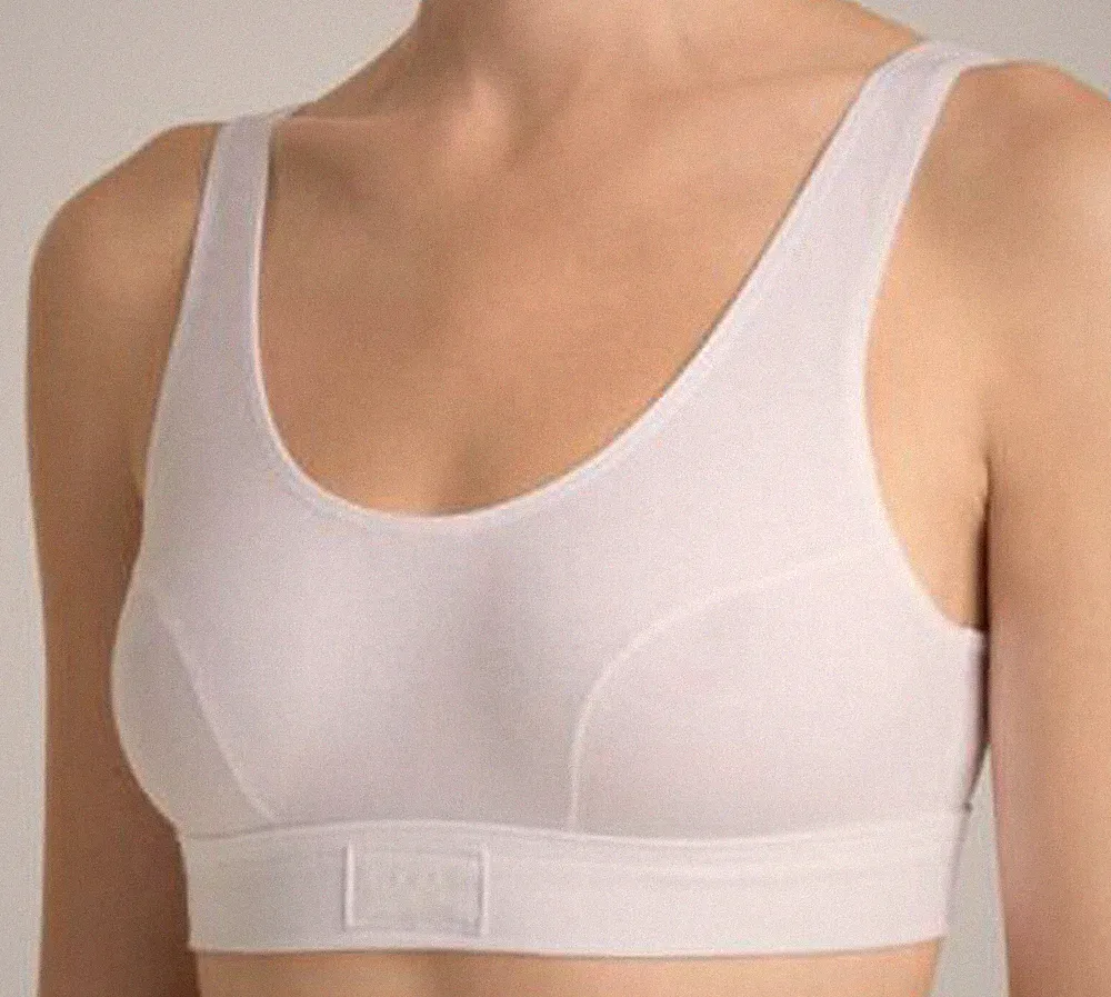 SLOGGI DOUBLE COMFORT TOP/T TOP, BAUMWOLLE, OHNE BÜGEL, PULL ON TOP, WEISS ODER SCHWARZ