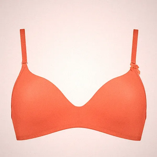Sloggi Wow Comfort P Damen Schalen BH ohne Bügel Orange Neu