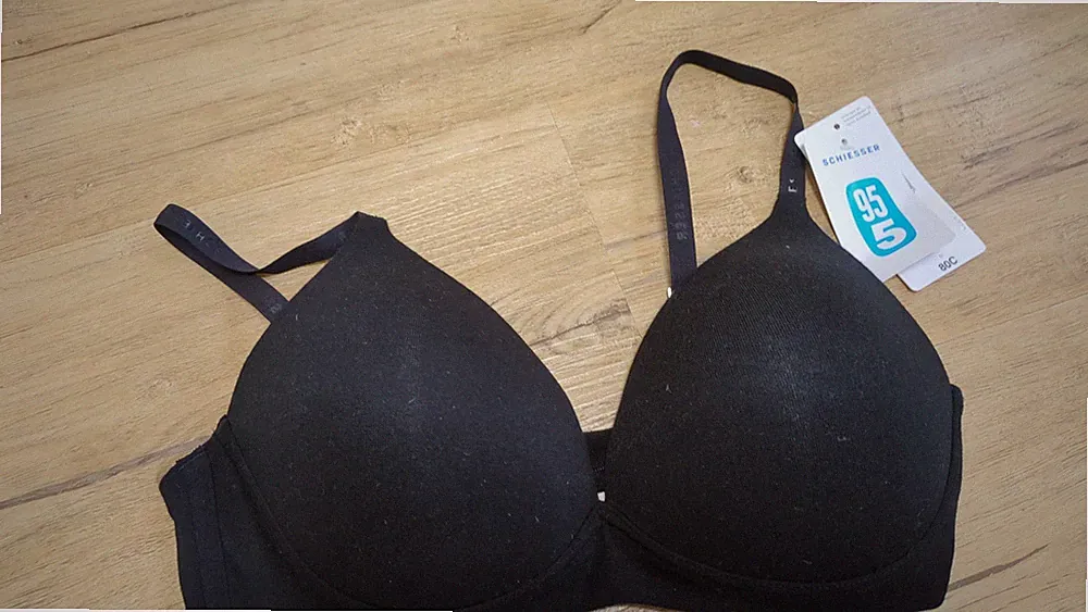 Soft BH gepaddet ohne Bügel schwarz - 95/5 Schiesser Gr 80C NEU