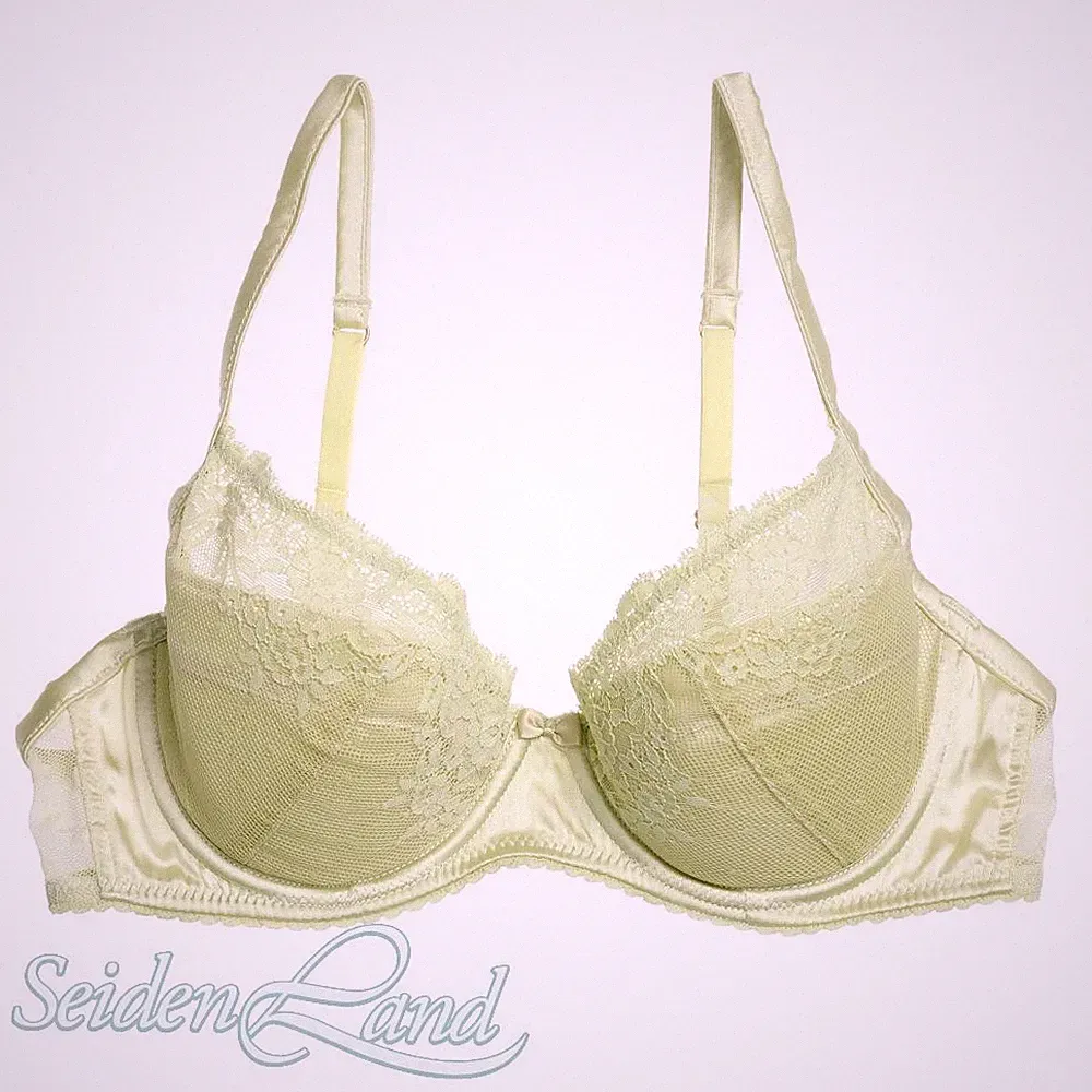 Soft-Schalen BH FINCH mit Seide zartgrün C-Cup Mimi Holliday Spitze Abverkauf
