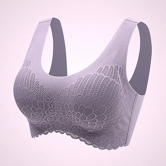 Spitze Komfort BH Damen Sports Seamless Nahtlos Bustier Push Up Bra Yoga Fitness