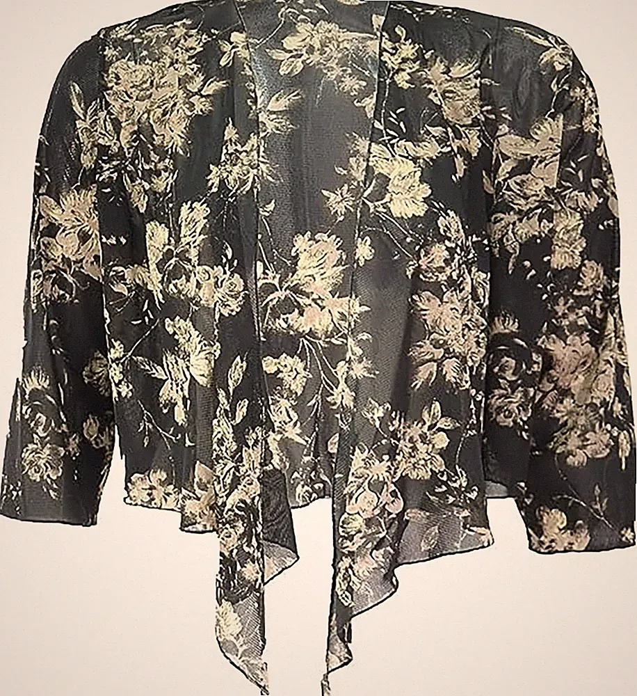 Spitze Netz Bolero Shrug Top Crop Cardi BH Top transparent Cover Up Damen Übergröße