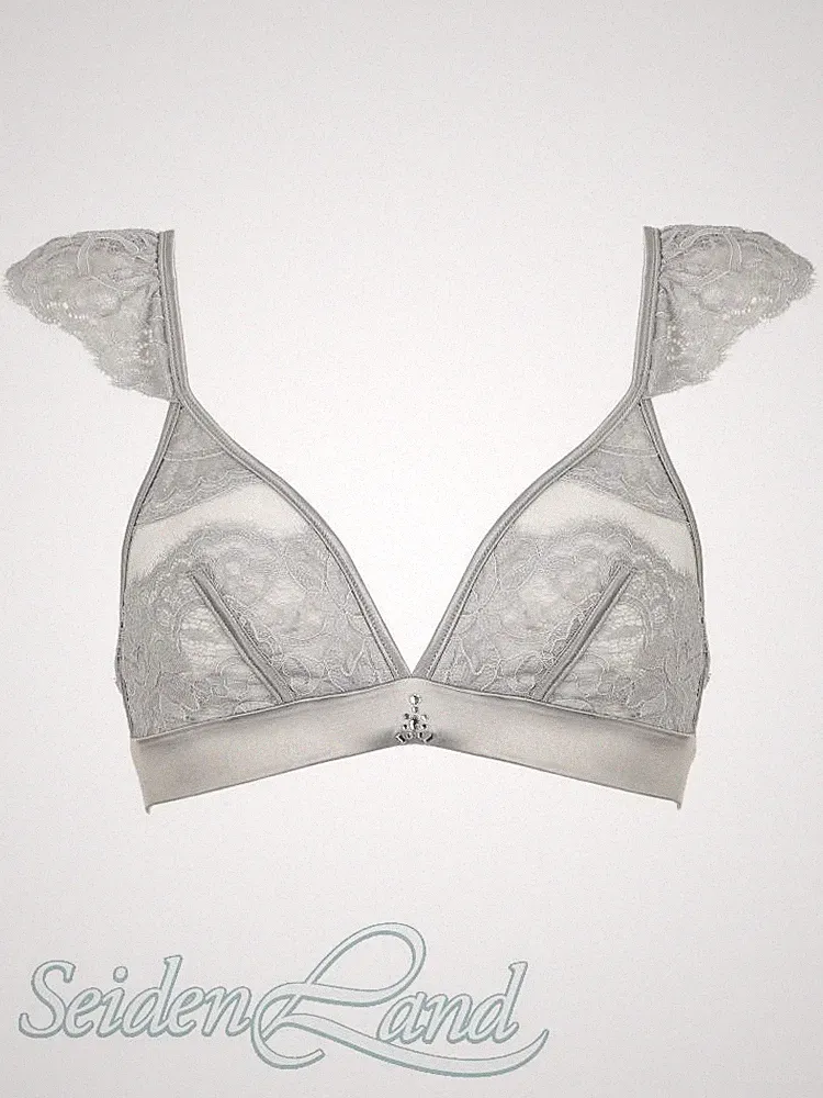 Spitze Triangel BH MARLENE von Prelude Milano schwarz oder grau Abverkauf