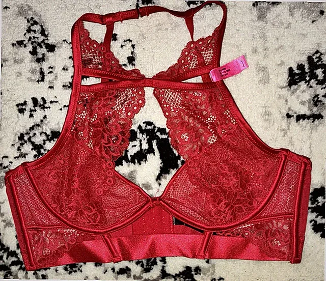 🔥 Spitzen Tomei Bügel-BH Ohne Polsterung In Rot 80B Hunkemöller Neu Etikett