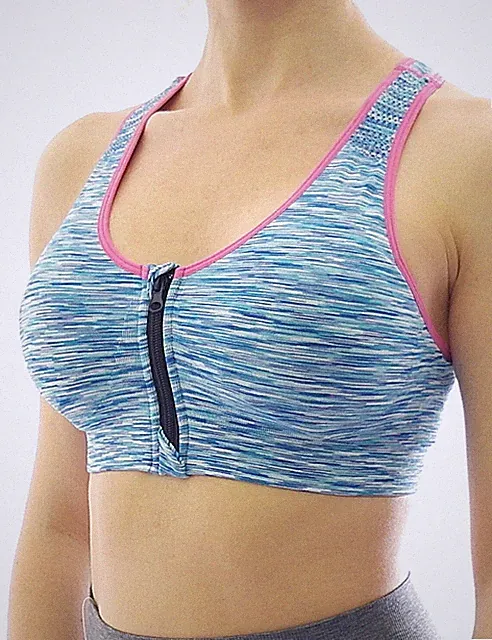 Sport-BH Bra Top Polster Cup mit Polsterung Bustiers Fitness Comfort Nylon QZ008