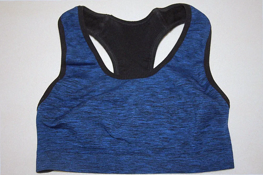 Sport BH Bustier Gr.140/146 Camouflage blau /schwarz Mädchen