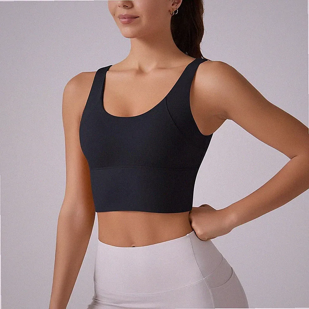 Sport BH Damen Rückenfrei Push Up Ohne Bügel Yoga Fitness Bustier Größe S