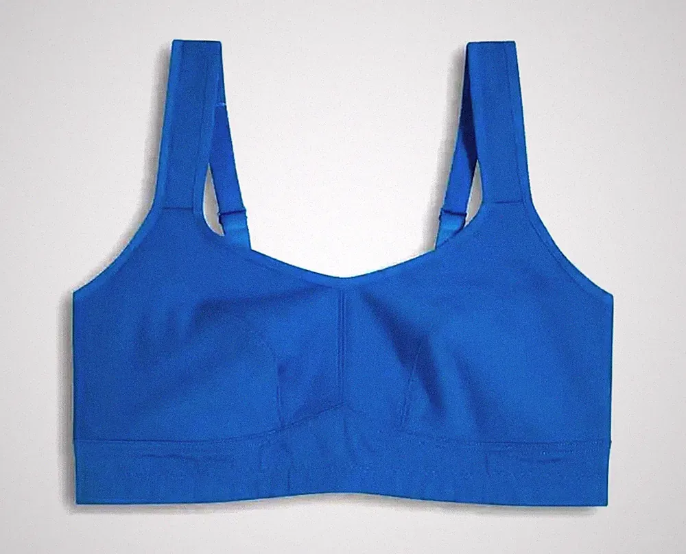 Sport BH Gr. 90 Cup D Blau Fitness-BH Damen-Unterwäsche Oberteil Neu