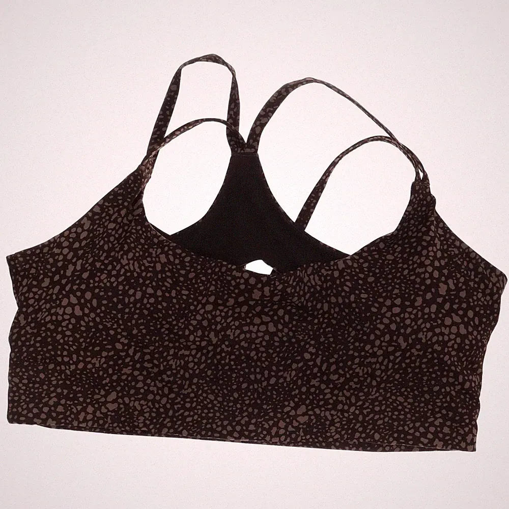 Sport-BH, Größe: 0XL, Braun/Beige, Gepunktet, Damen #7Wn