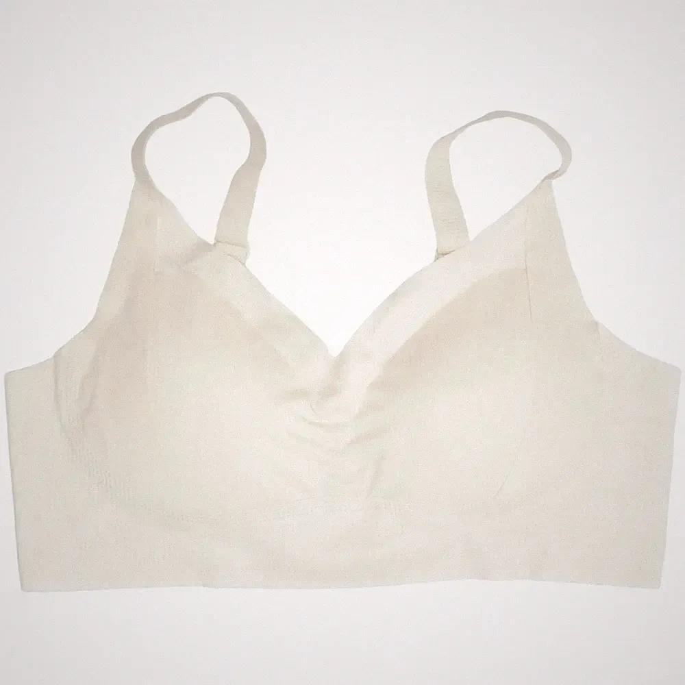 Sport-BH, Größe: 6XL, Beige, Elasthan/Polyester, Einfarbig, Damen #AnN