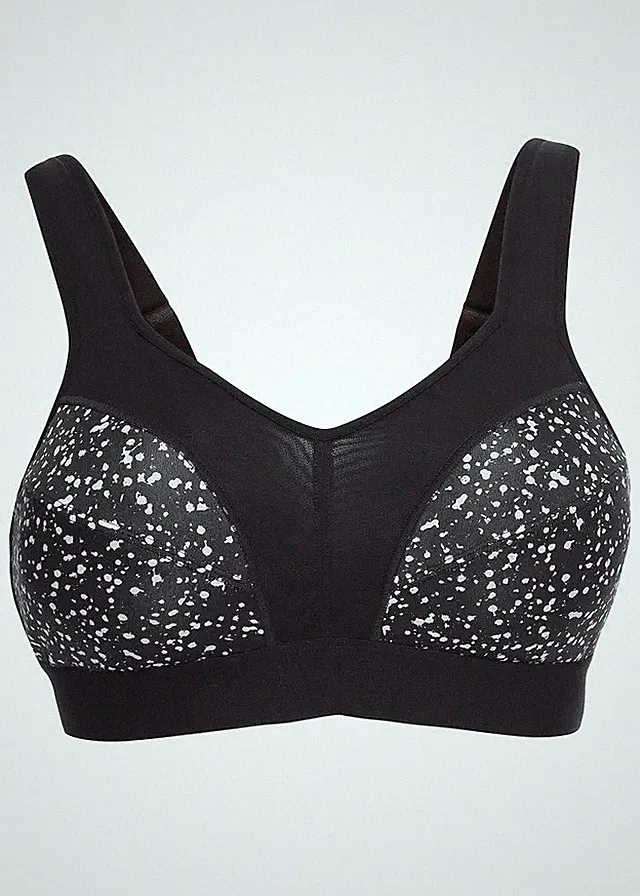 Sport BH Level 3 Gr 105 Cup E Schwarz Ecrú Damenunterwasche Oberteil Neu