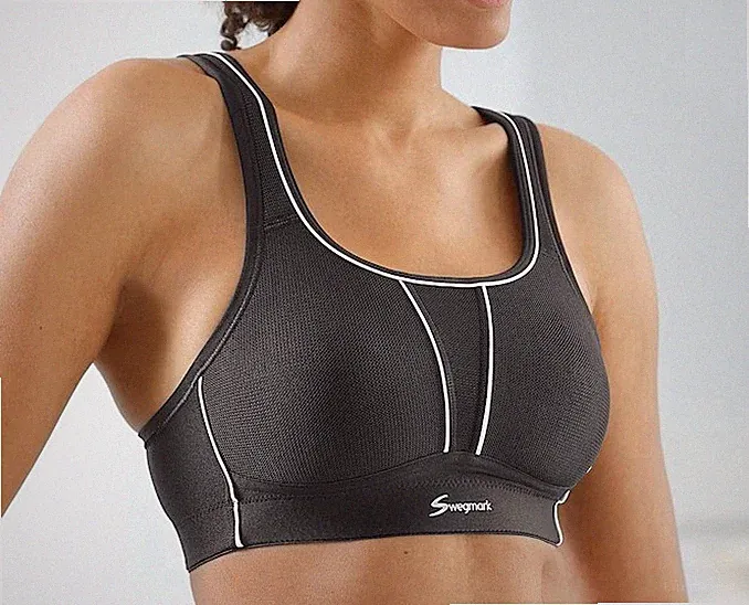 Sport-BH ohne Bügel von Swegmark - Farbe: Schwarz – Gr. 75 D - Neu