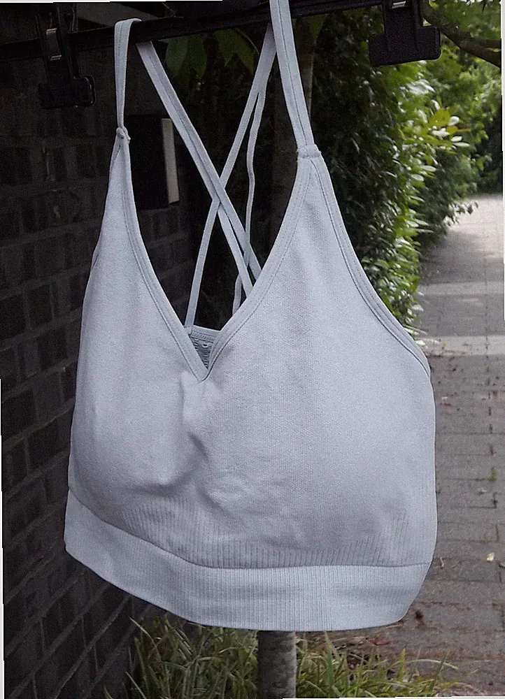 Sport BH von &Sunday - Gr. XL - grau - gepolstert - ohne Bügel - Sport-BH