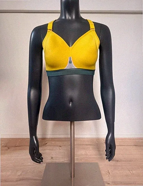 Sport BH von Triumph "Triatcion" Gr. 75D, gelb-grau
