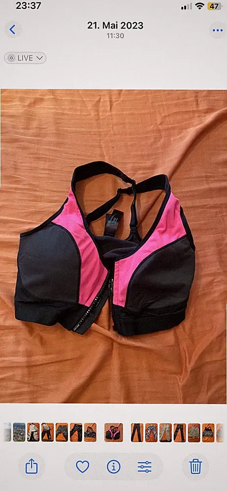 Sport BH Zipper vorn Hunkemöller ! Neu Top! 75C