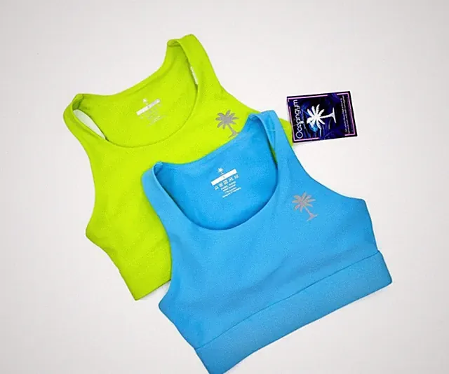 Sport Bra Sommer Oberteil Bauchfrei Fitness Outfitt baby blau Sportwear