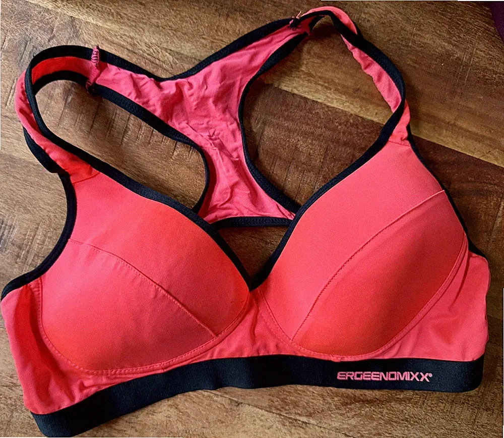 Sport Bustier Sport-BH neon orange Racerback v. JANINA Gr. M 40 42 Sportbustier