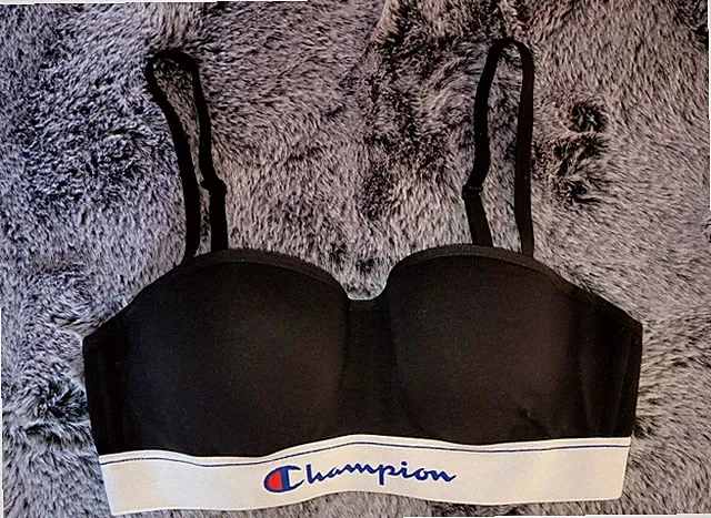 Sport Fitness Yoga Bustier BH Champion 80B 36B schwarz abnehmbare Träger