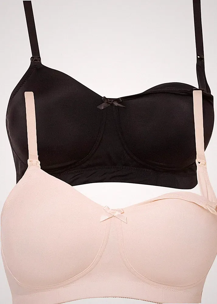 Still-BH mit Spitze ohne Bügel 2Tlg Gr. 95 E Cremerosa T-Shirt BH Bralette Neu*