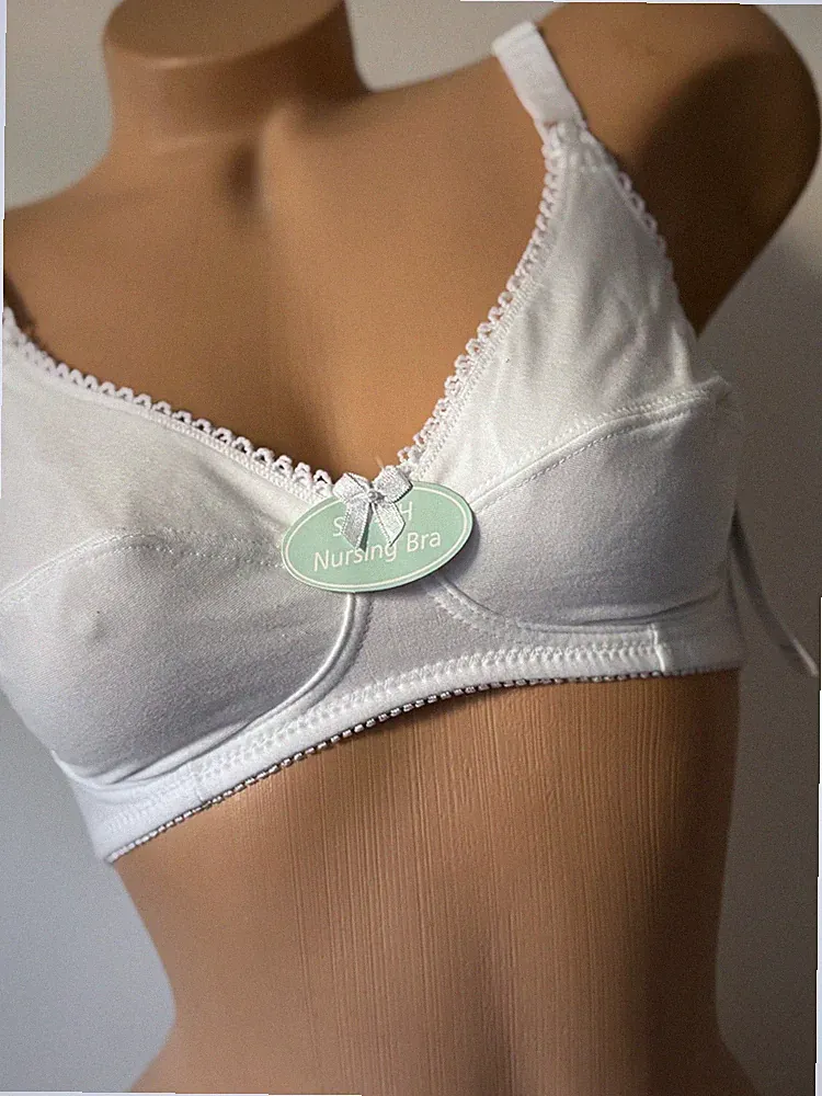 Still-BH Neu Naturana Umstandsmode Weiß Baumwolle Still-BH Drop Cup 34B-44d