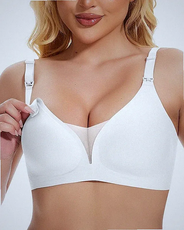 Still-BH ohne Bügel Gepolstert Nahtlos Spitze für große Brüste Schwarz 2er Set