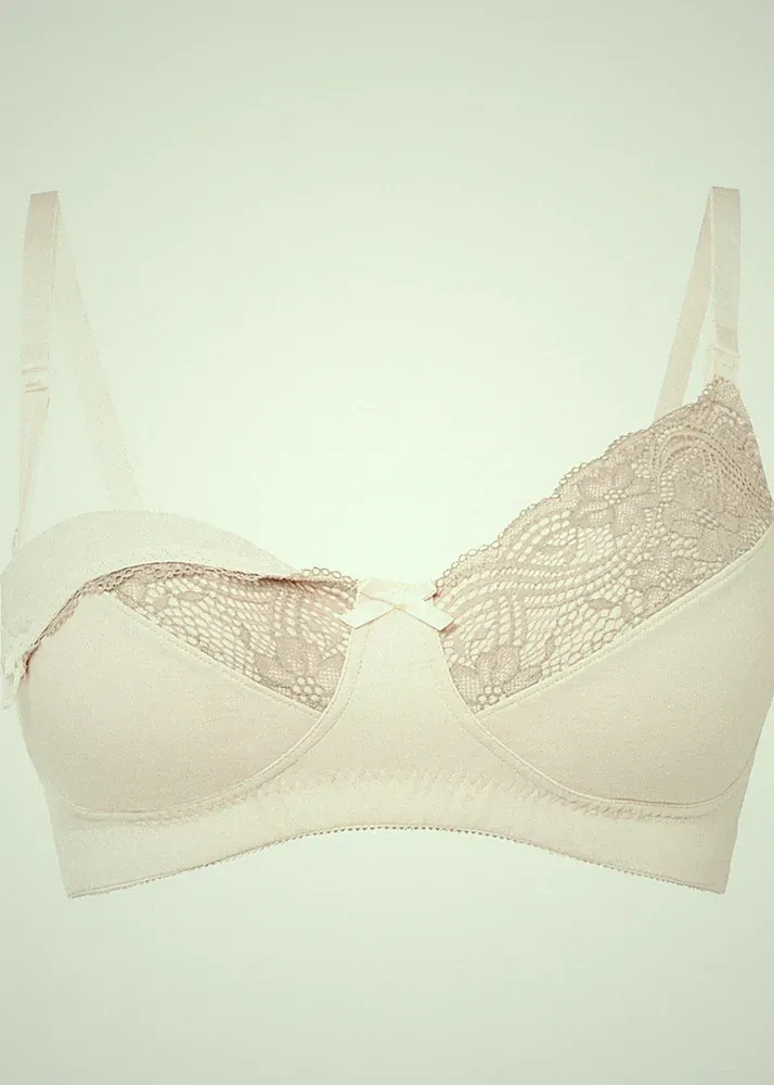 Still-BH ohne Bügel mit Bio-Baumwolle Gr. (90) F Cremerosa Bra Unterwasche Neu*