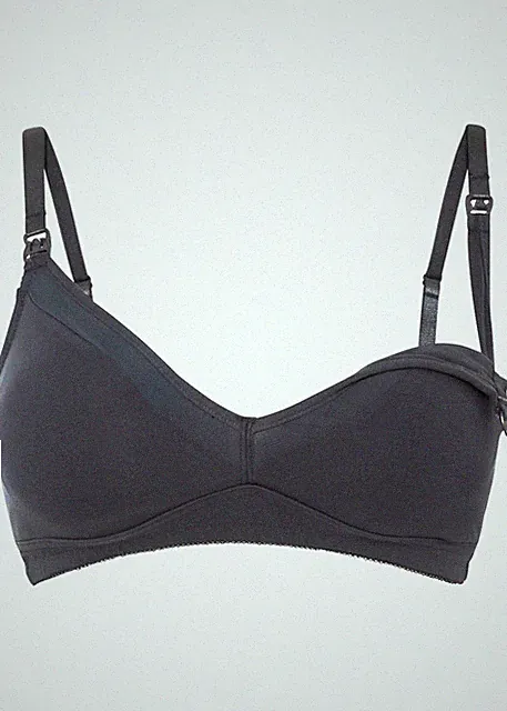 Still-BH ohne Bügel mit Bio-Baumwolle Gr. 95 Cup C Nachtblau Unterwäsche Bra Neu