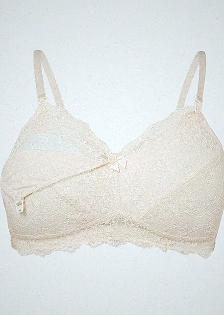 Still-BH ohne Bügel mit recycelter Spitze Gr. (80) E Beige Damen-Unterwäsche Neu