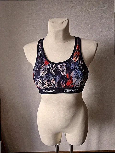 Stronger Sport BH Schwarz Mehrfarbig Feder S A/B Bustier Gym Fitness Training