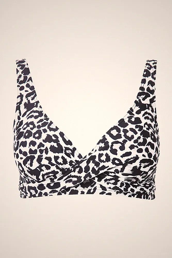 Studio Untold Damen große Größen Bikini Top Softcups Leo Drapierung 841292