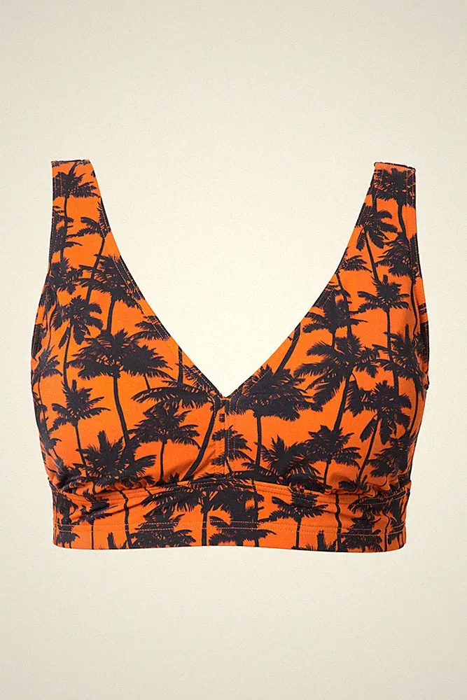 Studio Untold Damen große Größen Bikini Top Softcups Palmenprint Shaping 840852