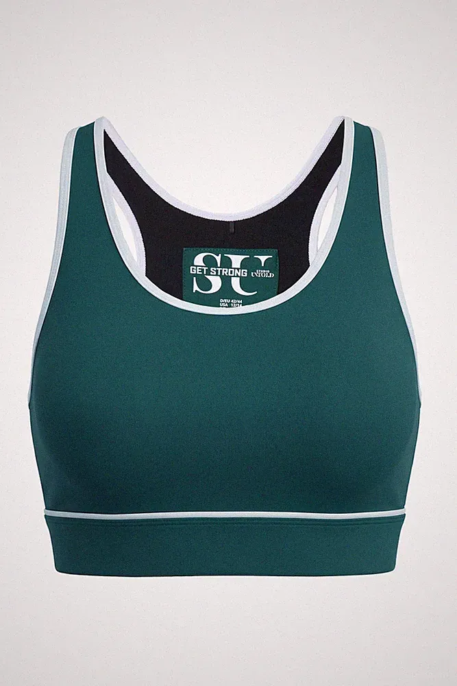 Studio Untold Damen große Größen Sport BH weiße Paspel Mesh Futter 848997