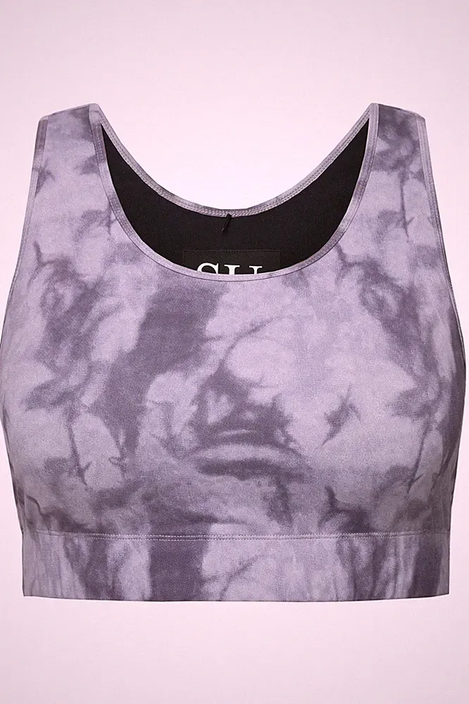 Studio Untold große Größen Bügel BH 42+ grau Sport Bustier Softcups Batik Print