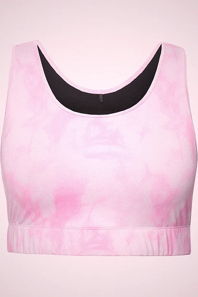 Studio Untold große Größen Bügel BH 42+ grau Sport Bustier Softcups Batik Print