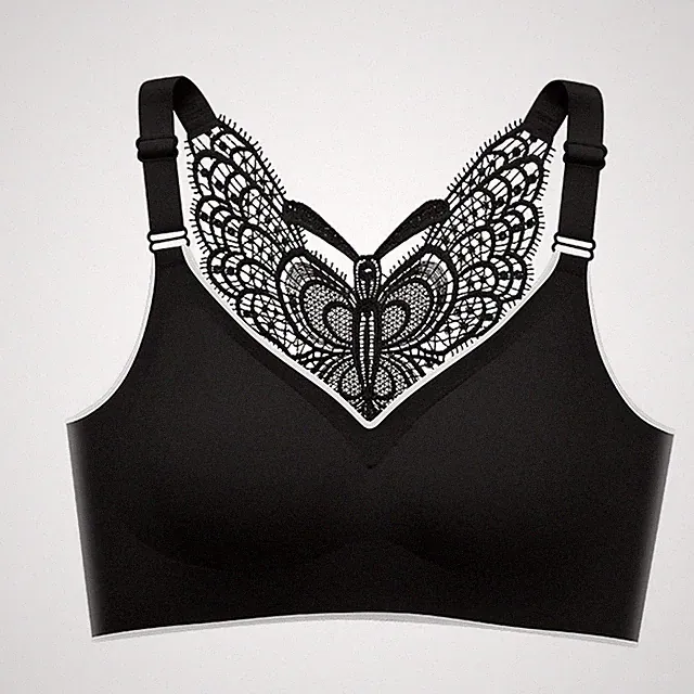 Stylischer und bequemer Sport-BH mit Schmetterlingsrücken für große Damen
