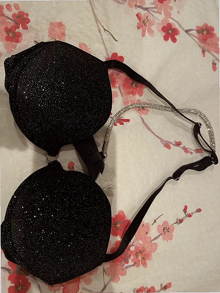 Super Push Up BH 70B Passt 70A Glitzer Party Vorderverschluss NEU Dessous