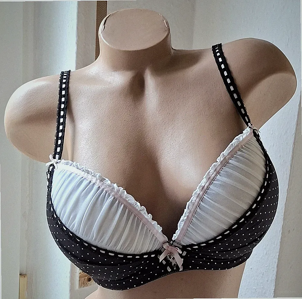 Super-Push-Up-BH New Yorker Polka Dots Punkte Gr. 80 C Pin Up Rockabilly
