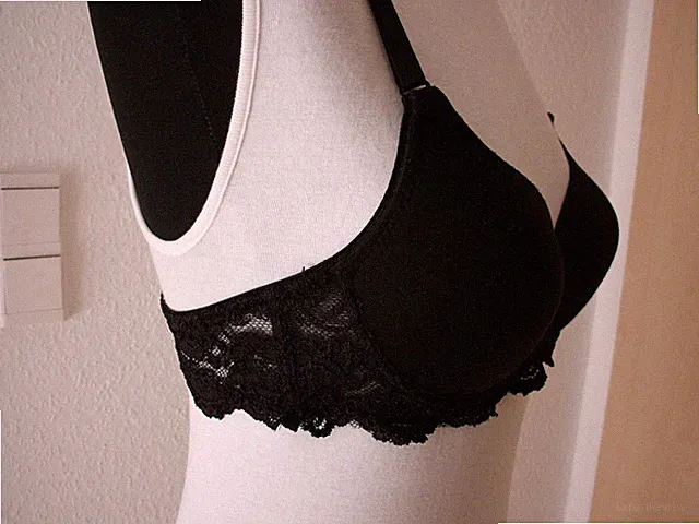 super sexy BH Bra Bügel Spitze schwarz T-Shirt komfort Push-Up gefüttert 75 b