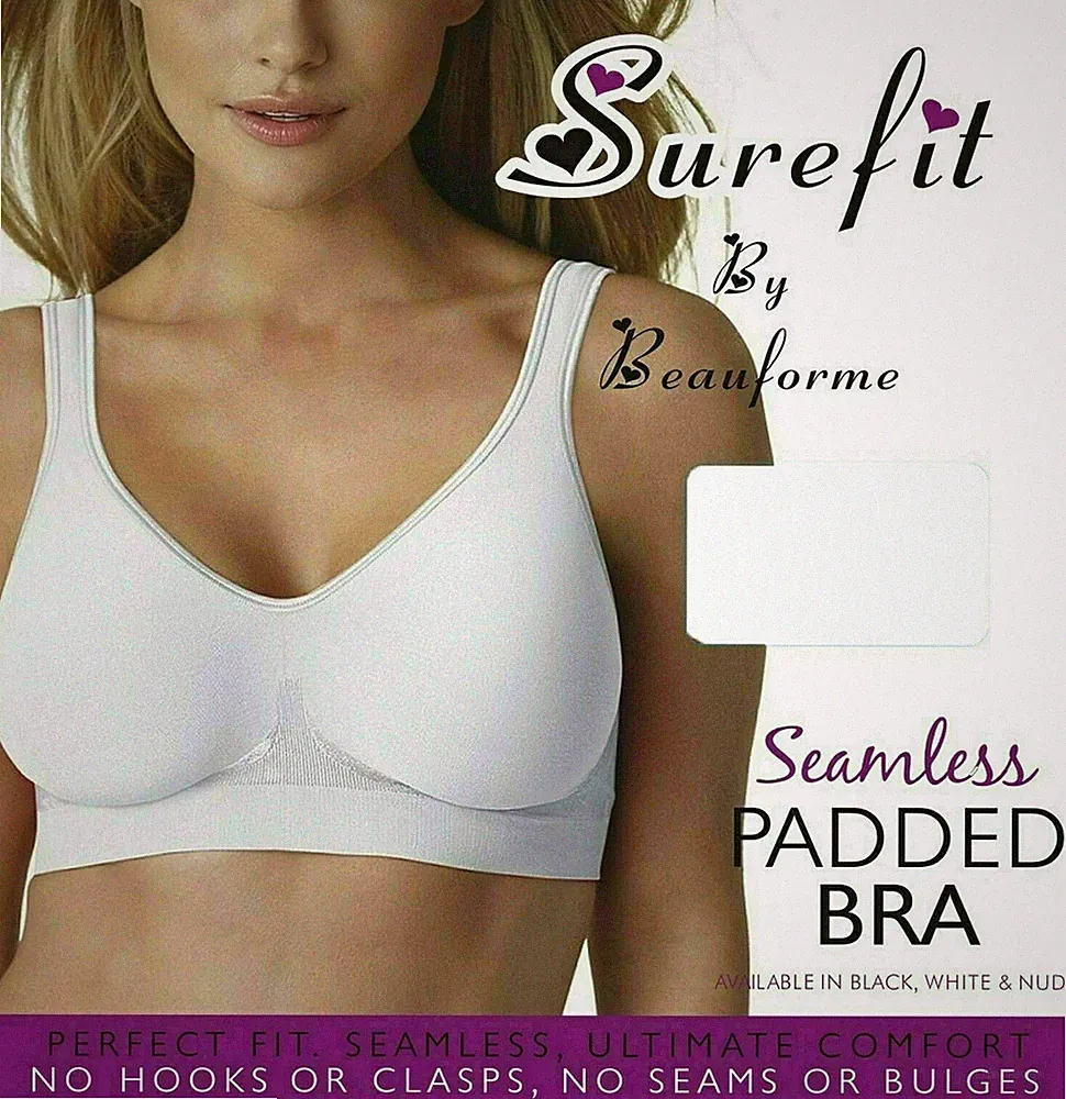 Surefit Damen gepolsterter perfekter Sitz ultimativer Komfort nahtlos Stretch BH Pull Up