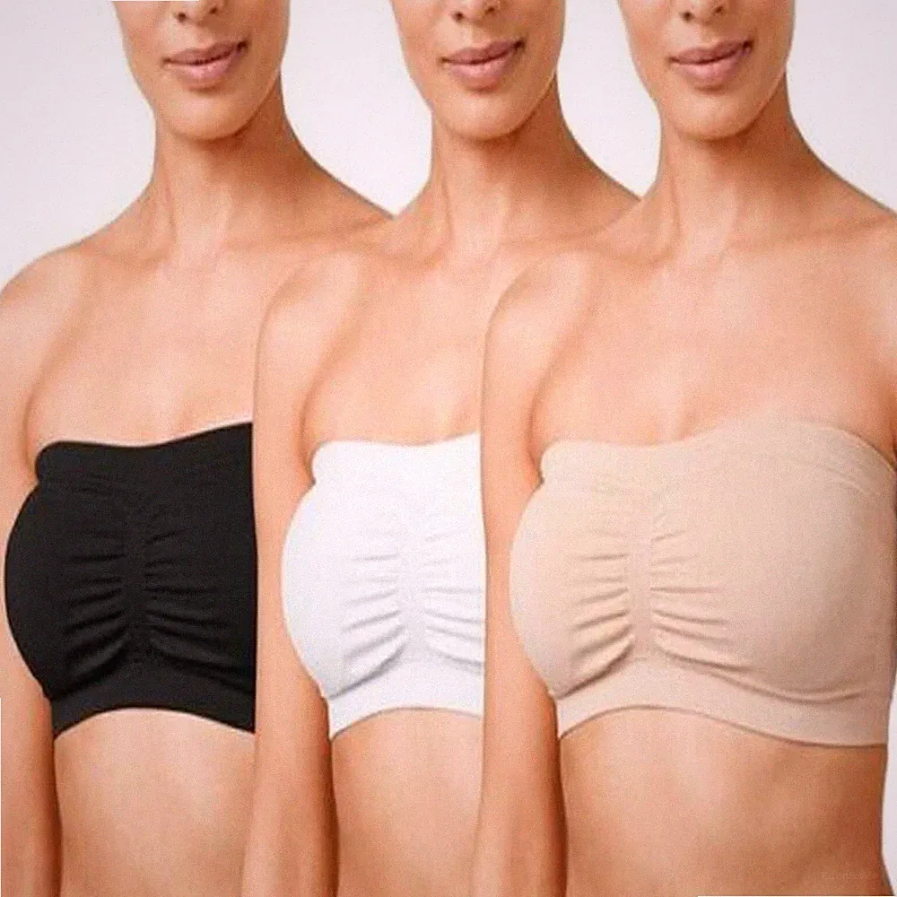 Surefit Seamless Padded Comfort Trägerlos Stretch Bandeau Sommer BH UK 32"-54"