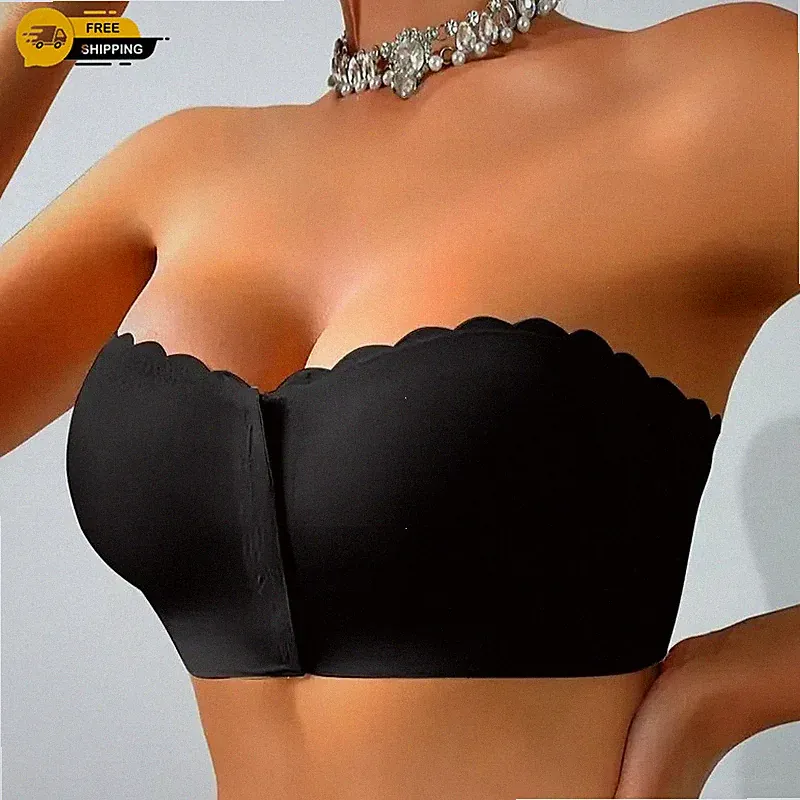 Surpassdo - Trägerloser Bandeau-BH mit nahtlosem Frontverschluss