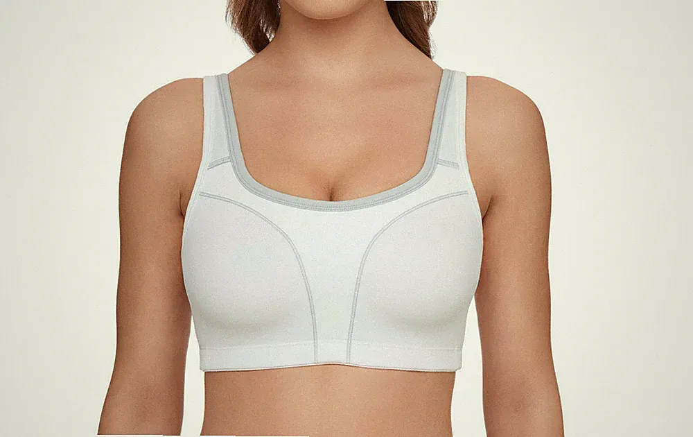SUSA Sport BH High Support ❤ 7897 ❤ ohne Bügel 70 - 105, A - G Cup WEISS-GRAU 23