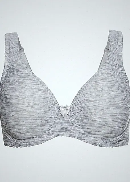 T-Shirt BH mit Bügel Recyclingmaterial Gr. 80 Cup B Hellgrau Unterwäsche Bra Neu
