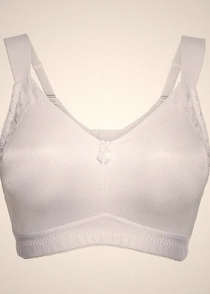 T-Shirt Entlastungs-BH ohne Bügel Gr. 100 Cup C Weiß Damen-Bra Oberteil Neu*