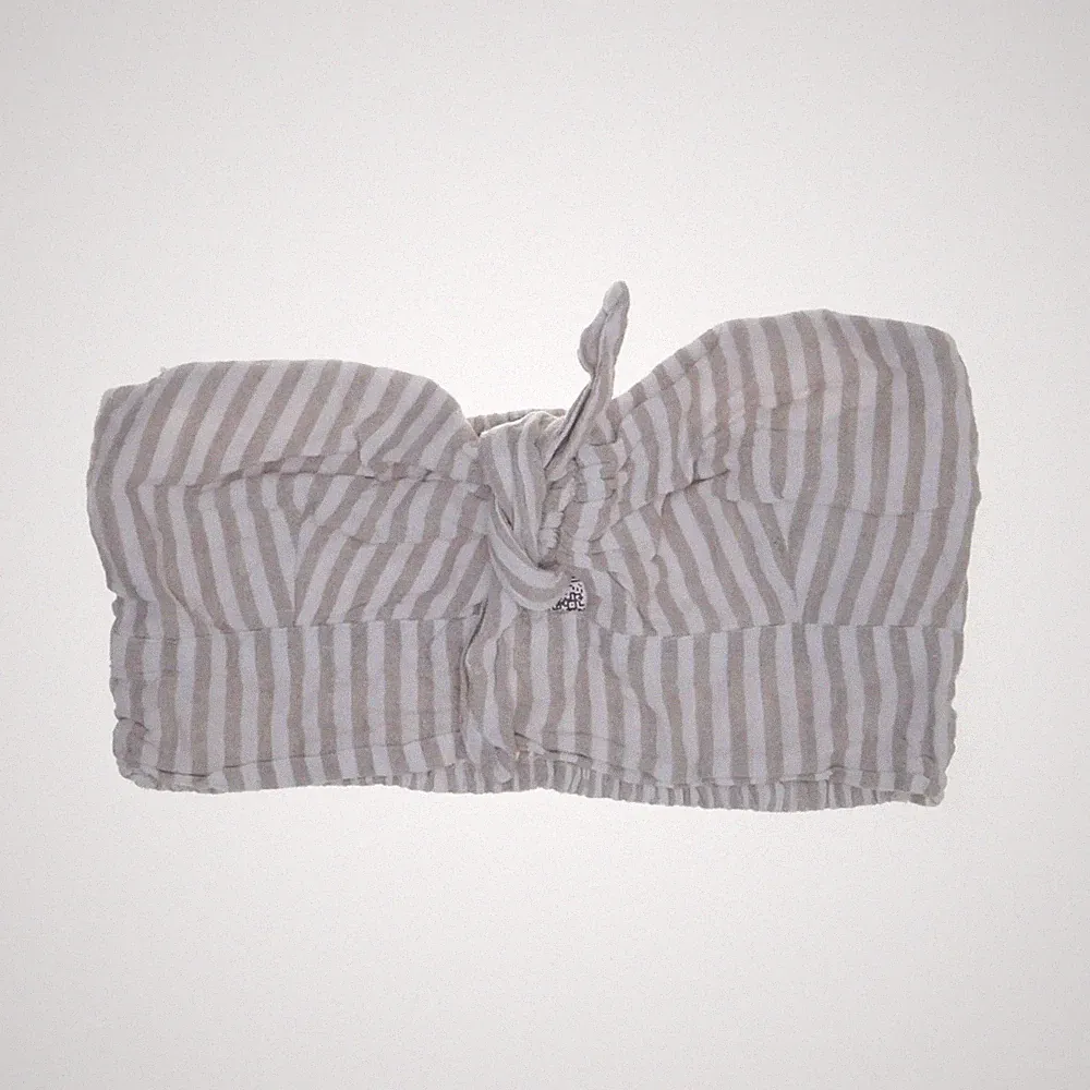 Tally Weijl, Bandeau-BH, Größe: XS, Beige/Weiß, Leinen/Viskose, Streifen #n3A