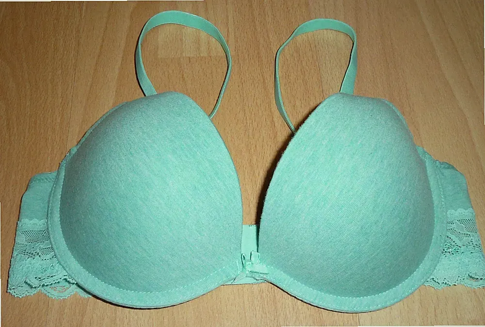 TCM Polster-BH 75B mintgrün Push-Up Effekt Spitzenbesatz