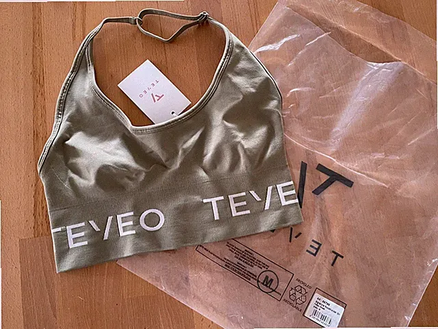 TEVEO Signature Neckholder Bh, Gr. M, Khaki, NEU mit Etikett