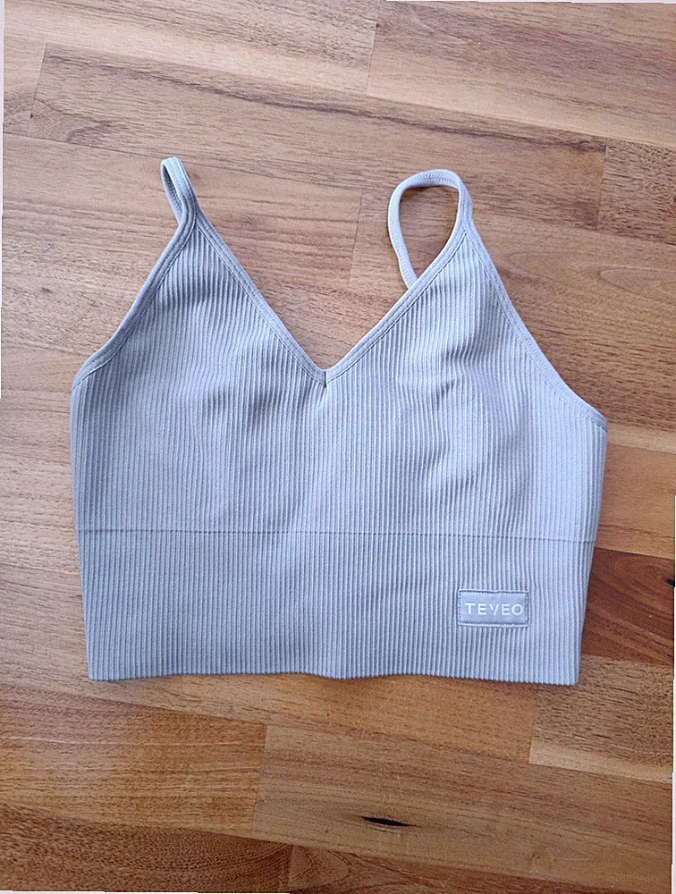 Teveo Sport BH Hellbraun Gr. S Ohne Cups Top Zustand Rückenfrei Sportlich Gym
