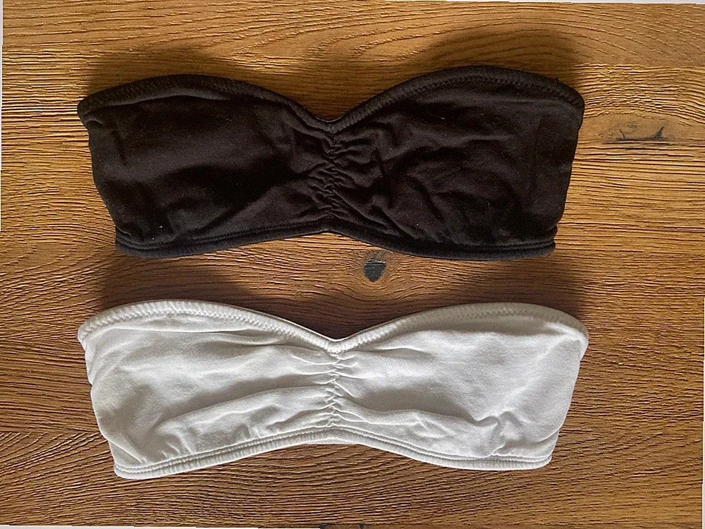 Tolle Mädchen Damen Bandeau BH‘s Gr. 158 164 Schwarz Weiß 2 Stück