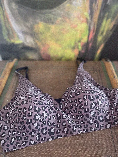 Toller Jelly SOFT BH 💗 LEOPRINT Gr L (B-CUP) Schokobraun SCHWARZ Nahtlos NEU!